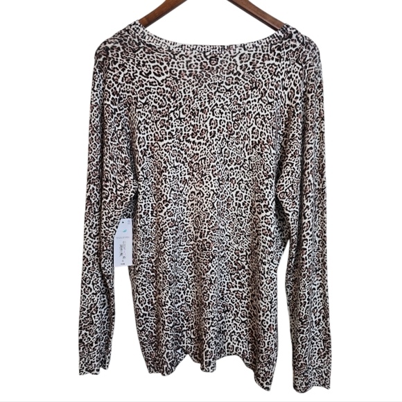 Liz Claiborne Peggy Animal Crew Neck Lightweight Sweater XL - Picture 7 of 15